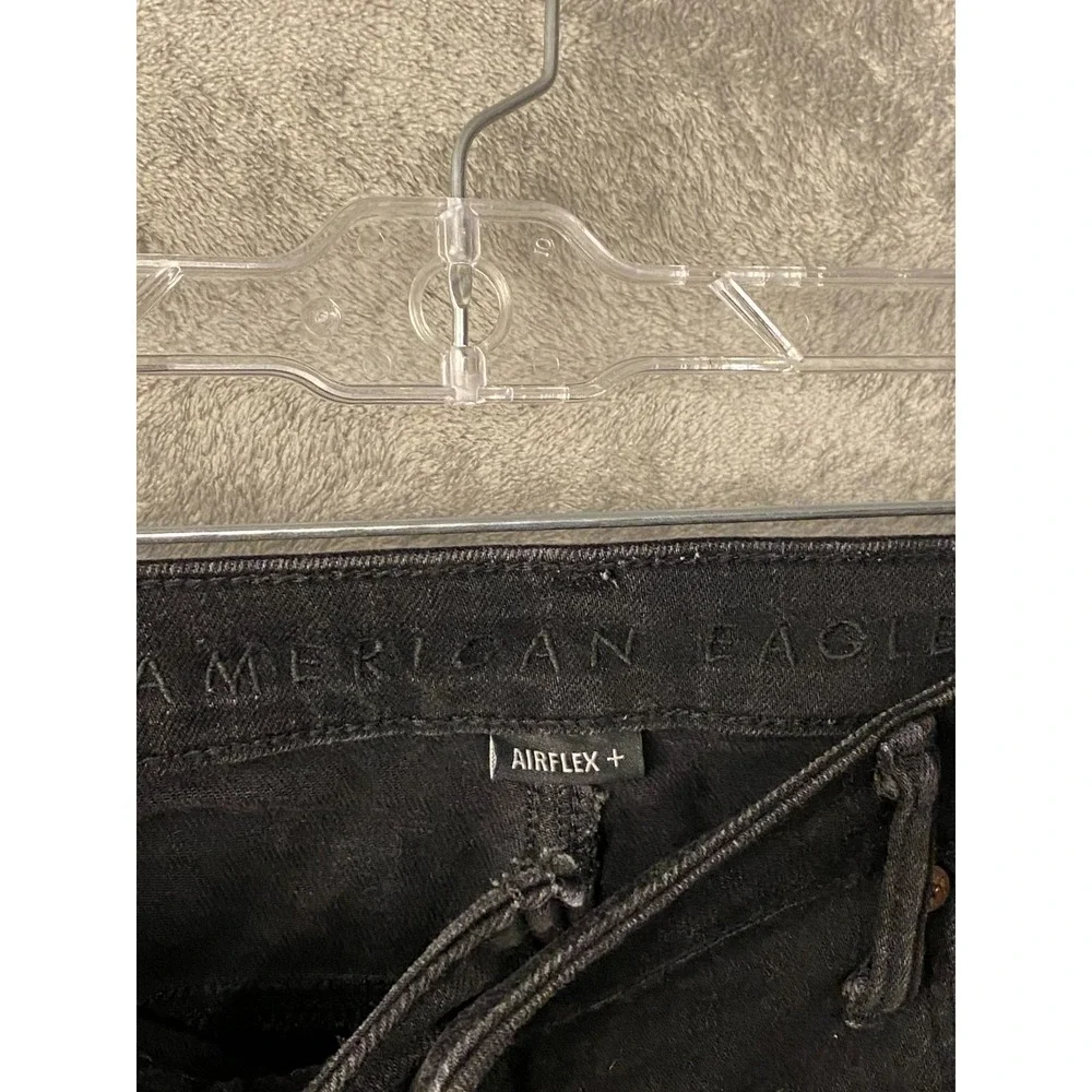 American Eagle AirFlex+ Slim Jeans Men's 38x32 Black Stretch Denim Flex Comfort